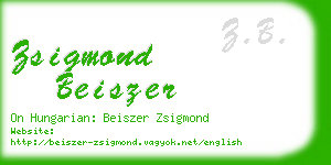 zsigmond beiszer business card